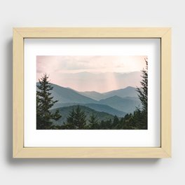 Smoky Mountain Pastel Sunset Recessed Framed Print