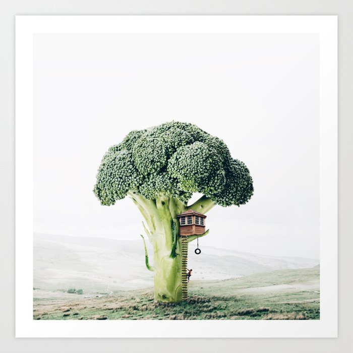 Broccoli House Art Print