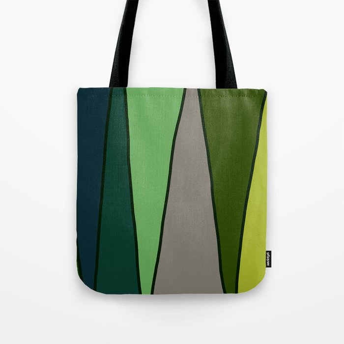 Green Abstract Pattern Turtle Tote Bag