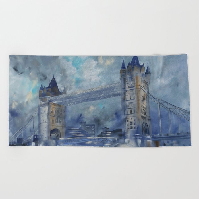 London Bridge 110x160 Cm Large Impressionism Acrylic Painting On