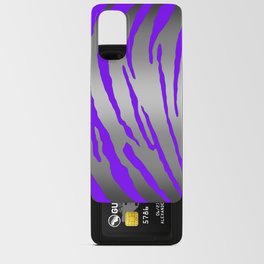 Silver Tiger Stripes Purple Android Card Case