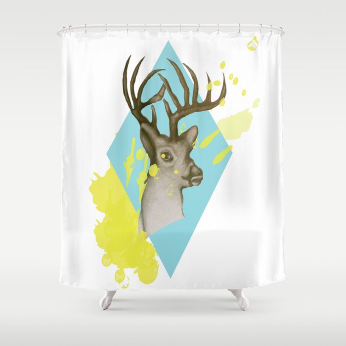 drawing deer Shower Curtain