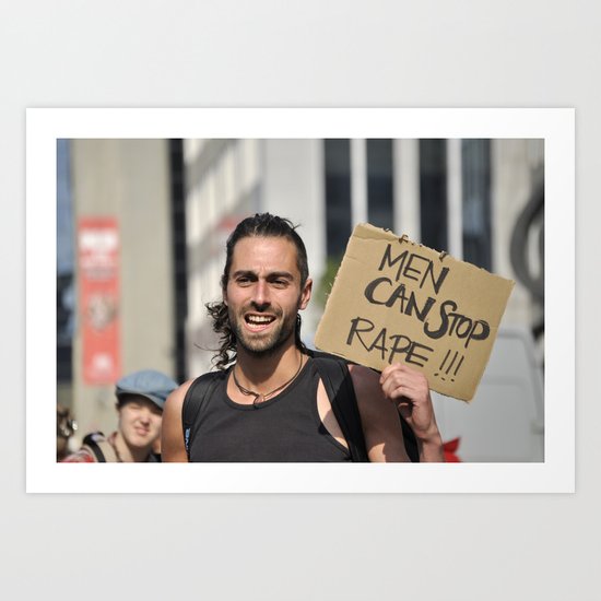 Men can stop rape Art Print
