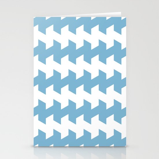 jaggered and staggered in dusk blue Stationery Cards