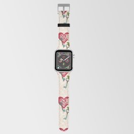 Love Rose And Red Heart Collection Apple Watch Band