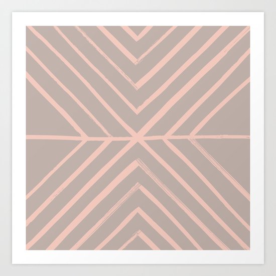 Intersect - in Apricot Art Print