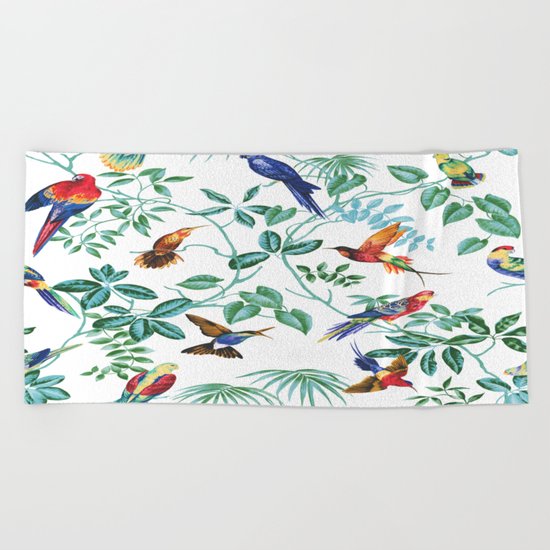 Jungle Birds II Beach Towel