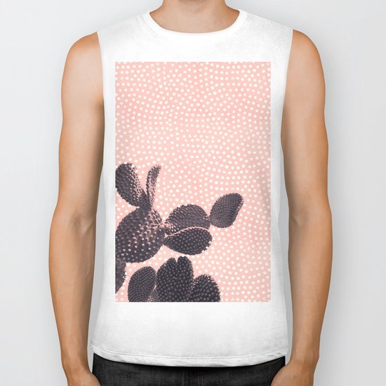Cactus with Polka Dots Biker Tank
