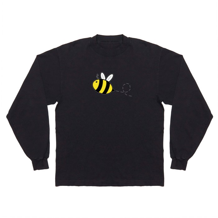 Flying Bee with Wind Trail Long Sleeve T Shirt