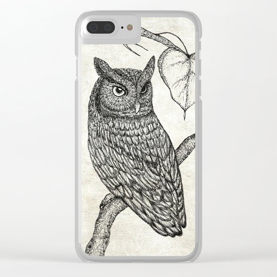 Great Horned Owl Clear iPhone Case