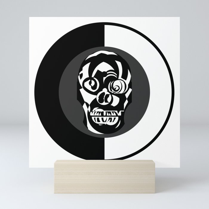 An Important Skull – In black and white background. Mini Art Print