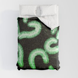 Distressed Hearts Green Comforter