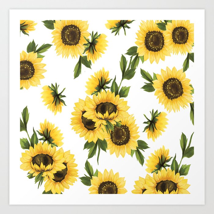 Printable Pictures Of Sunflowers Lovely Sunflower Art Print by ratedwie Society6