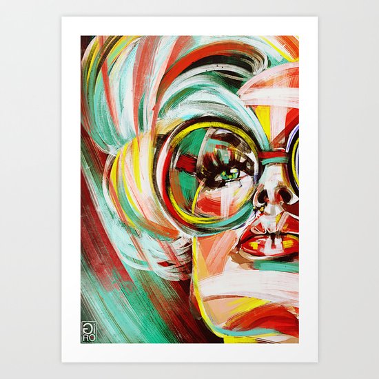 "Glowing 5" Art Print