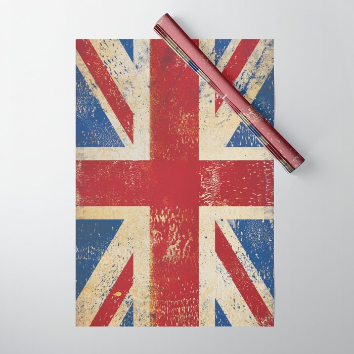 Union jack store wrapping paper