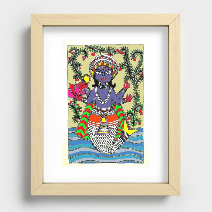 Matsya Avatar of the Hindu God Vishnu Recessed Framed Print