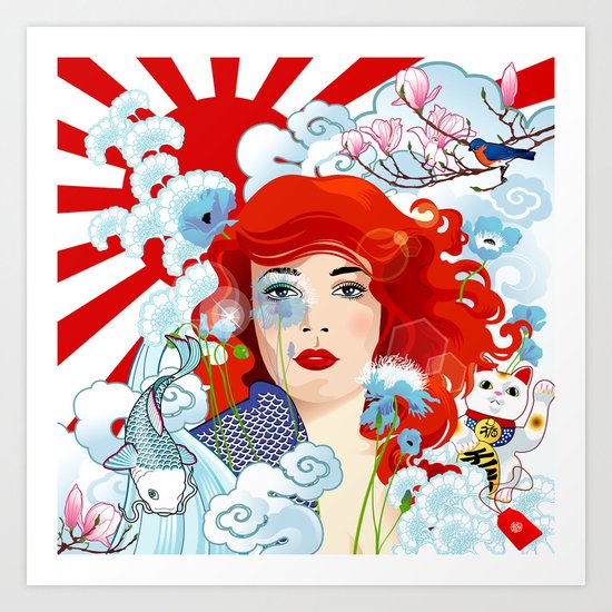 West inspired by East Art Print