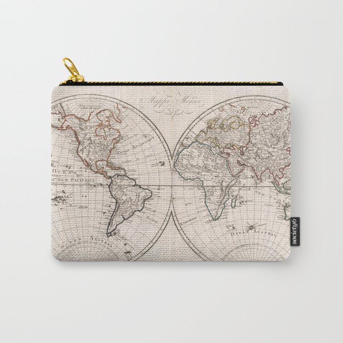 Vintage Map of The World (1804) Carry-All Pouch
