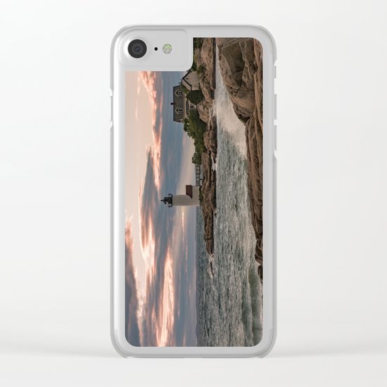 Annisquam Lighthouse sunset Clear iPhone Case