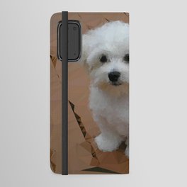 Maltese Puppy Low Poly Geometric Triangles Android Wallet Case