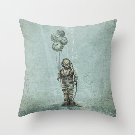 Balloon Fish Throw Pillow