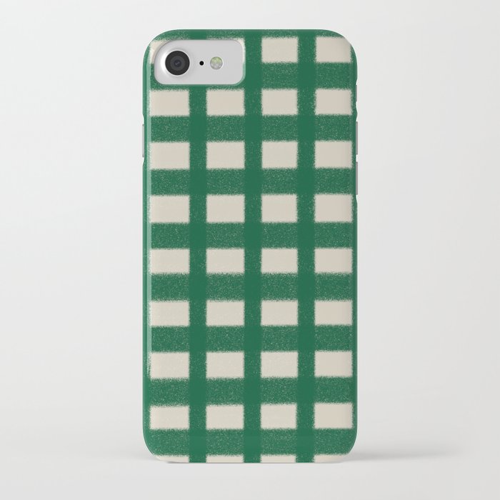 Check Pattern - Green Beige iPhone Case