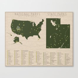 US National Parks - Utah Canvas Print