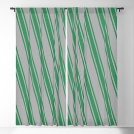 [ Thumbnail: Dark Gray and Sea Green Colored Stripes/Lines Pattern Blackout Curtain ]