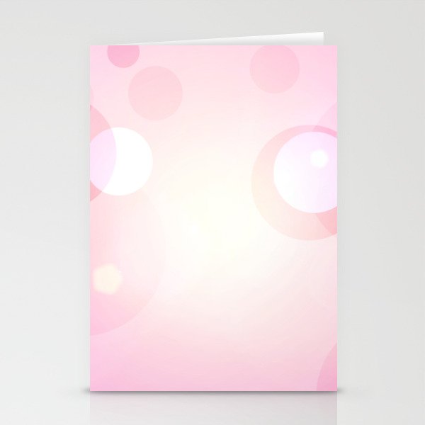 Pink Bubble Stationery Cards