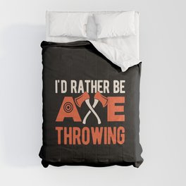 Axe Throwing Funny Comforter