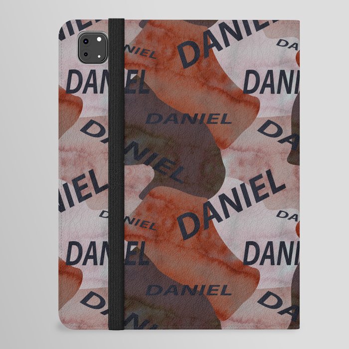 Daniel pattern in brown colors and watercolor texture iPad Folio Case