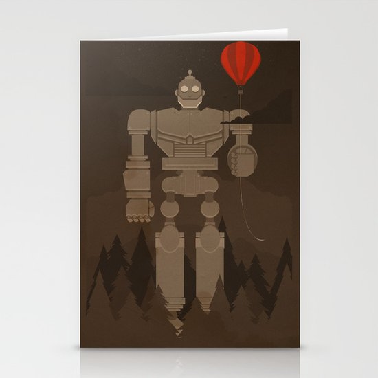 The Robot and The Balloon Stationery Cards
