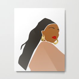 Lizzo Abstract Portrait Metal Print | Lizzoprint, Skincolors, Girlpower, Nudecolors, Abstractart, Lizzowallart, Womanface, Hiphopartist, Abstractwoman, Musicposter 