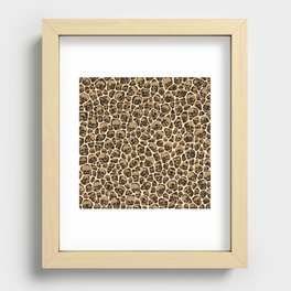 Leopard Print Cheetah Gothic Skulls Animal Fur Pattern Recessed Framed Print