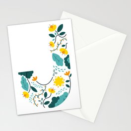 J Digital Painting - Flower Design  Edit Stationery Cards