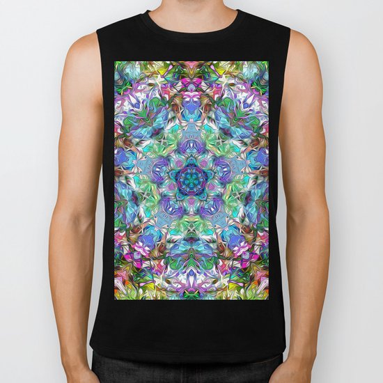 Five Points of Color Abstract Biker Tank