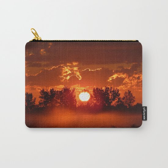 Flaming Horses over the Foggy Sunrise Carry-All Pouch