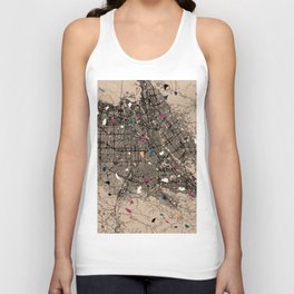 San Jose USA City Map - Terrazzo Collage Unisex Tank Top