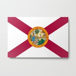 Flag of Florida Metal Print | Flag, Miamiflorida, Graphicdesign, Florida, Ingodwetrust, Floridaflag, Worldflags, Redstripes, Floridasymbol, Usaflag 