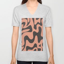 22 Abstract Liquid Swirly Shapes 220725 Valourine Digital Design V Neck T Shirt