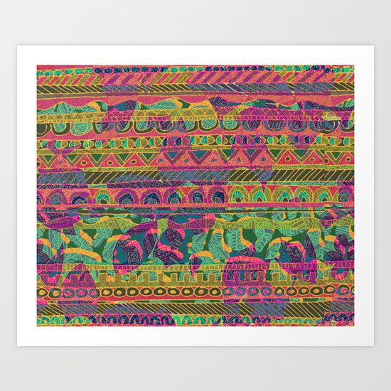 Tribal Stripe Art Print