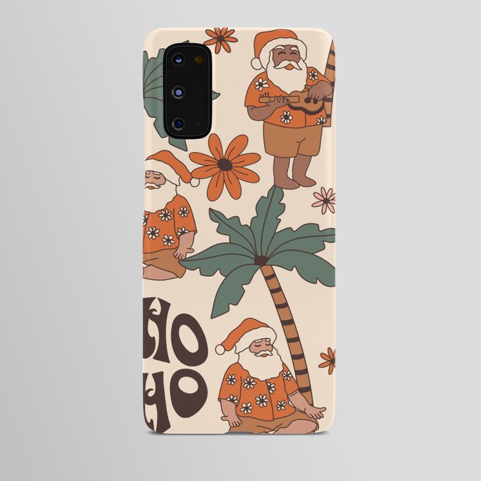 Tropical Christmas Beach Boho Santa Pattern Android Case