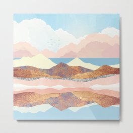 Summers Day Metal Print | Season, Graphicdesign, Reflection, Vista, Blue, Water, Landscape, Nature, Ocean, Clouds 