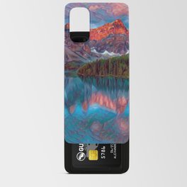 Cute art canvas print mountains landscape Android Card Case