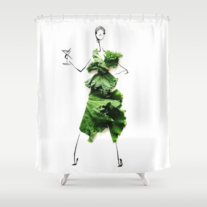 Edible Ensembles: Kale Shower Curtain