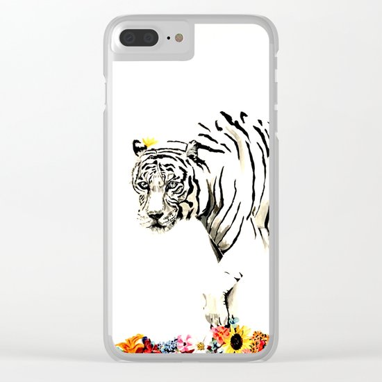 Beauty of a white tiger Clear iPhone Case