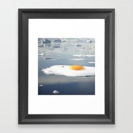 Egg-berg - Arctic Egg Sunny Side Up Framed Art Print