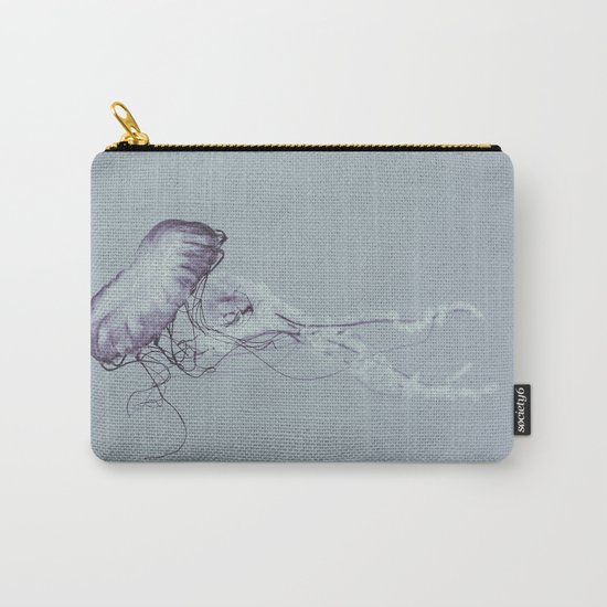 Jellyfish Black and White Carry-All Pouch