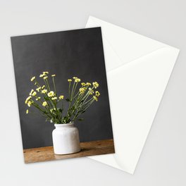 Photo | yellow flowers | modern art | botanical | floral | spring Stationery Cards