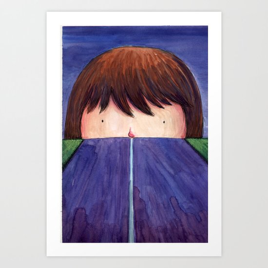 Ghost In The Road Art Print